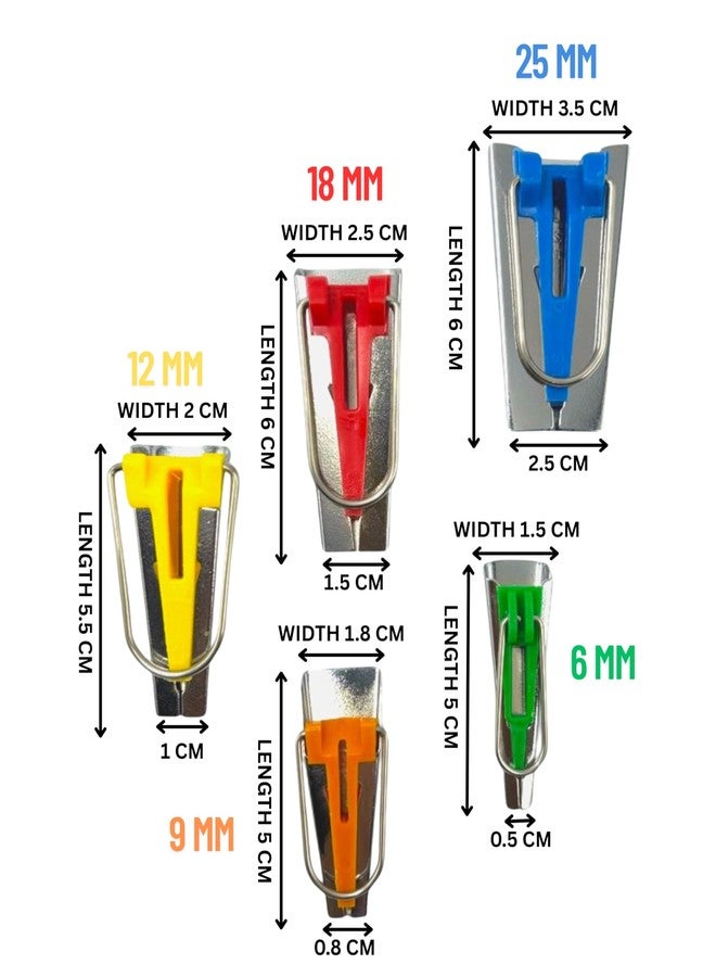 Zenith Sewing Accessories bias Binding Tape Maker - 5 Size: 6mm, 9mm, 12mm, 18mm, 25mm (Multicolor) - Image 3